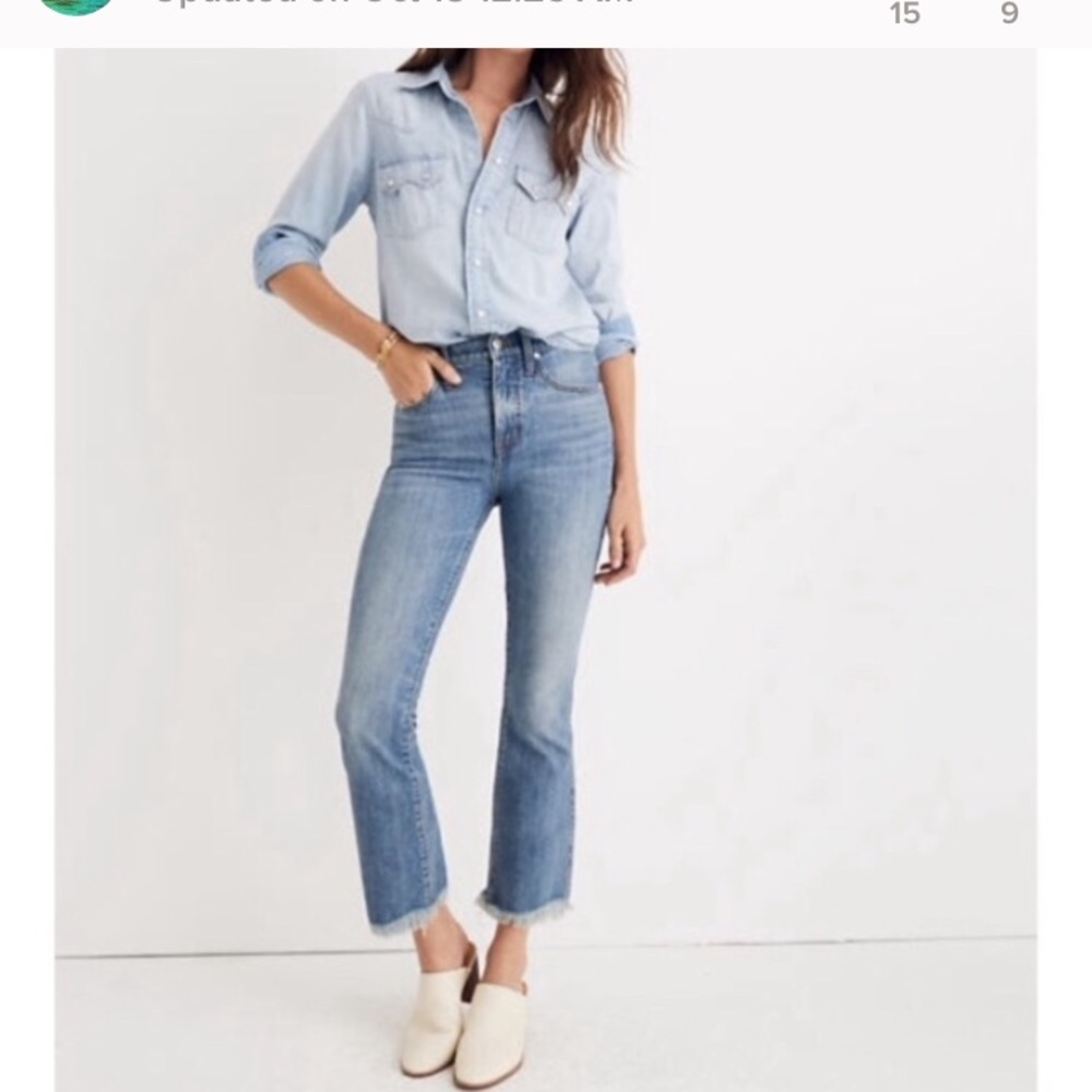 Madewell cali Demi boot raw hem